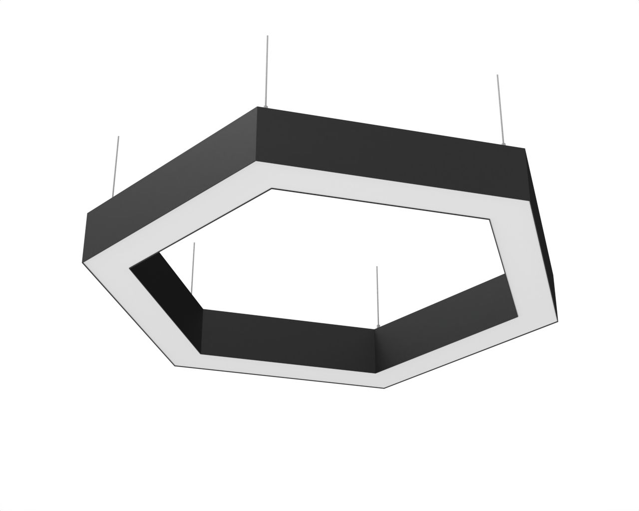 Шестигранный профильный контурный светодиодный светильник LC-SHG-7050 90 Вт 310x6 мм 3000К Опал - фото 1
