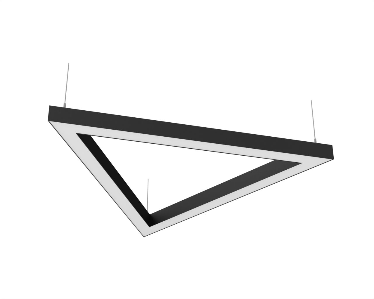 Треугольный профильный контурный светодиодный светильник LC-TR-3535 468 Вт 3000x3 мм 4000К Опал - фото 1