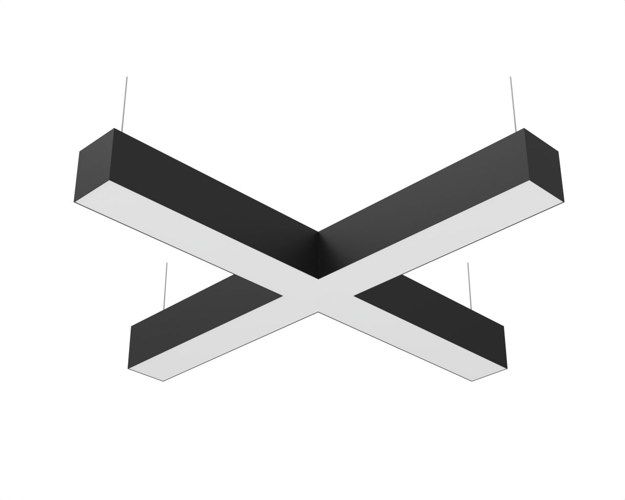 X-образный профильный контурный светодиодный светильник LC-XOB-7774 672 Вт 3200x3200 мм 3000К Опал - фото 1