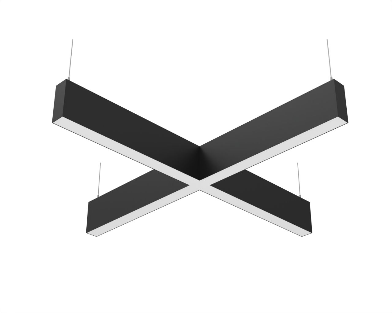 X-образный профильный контурный светодиодный светильник LC-XOB-9035 576 Вт 2800x2800 мм 6000К Опал - фото 1