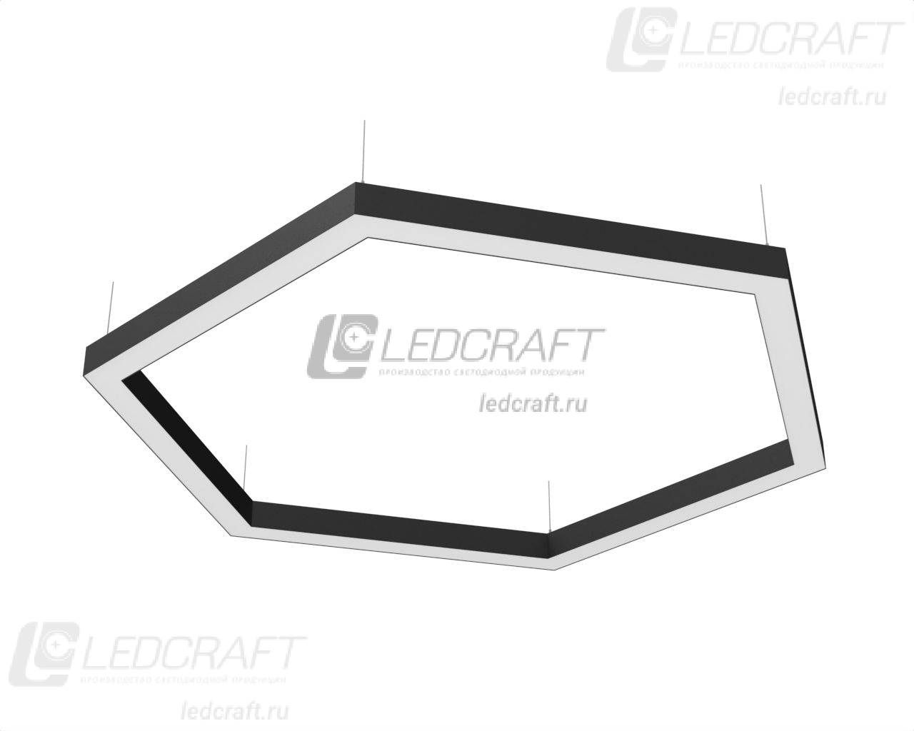 Шестигранный профильный контурный светодиодный светильник LC-SHG-5050 468 Вт 1500x6 мм 3000К Опал - фото 1