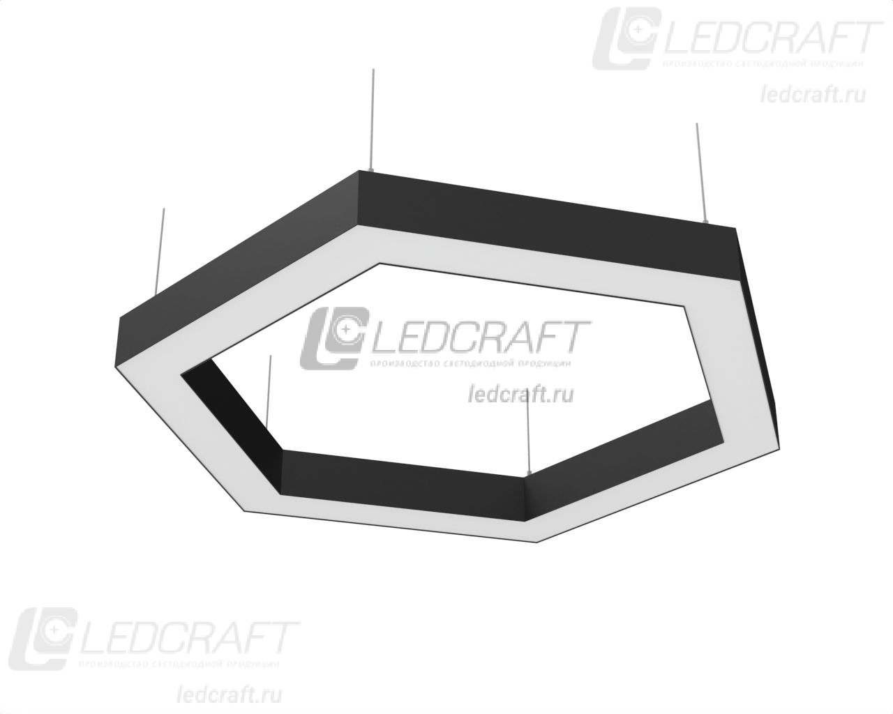 Шестигранный профильный контурный светодиодный светильник LC-SHG-5050 60 Вт 310x6 мм 4000К Опал - фото 1