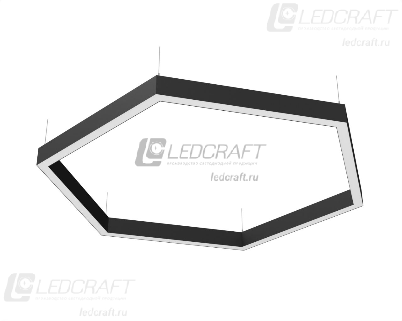 Шестигранный профильный контурный светодиодный светильник LC-SHG-6735 774 Вт 2500x6 мм 3000К Опал - фото 1