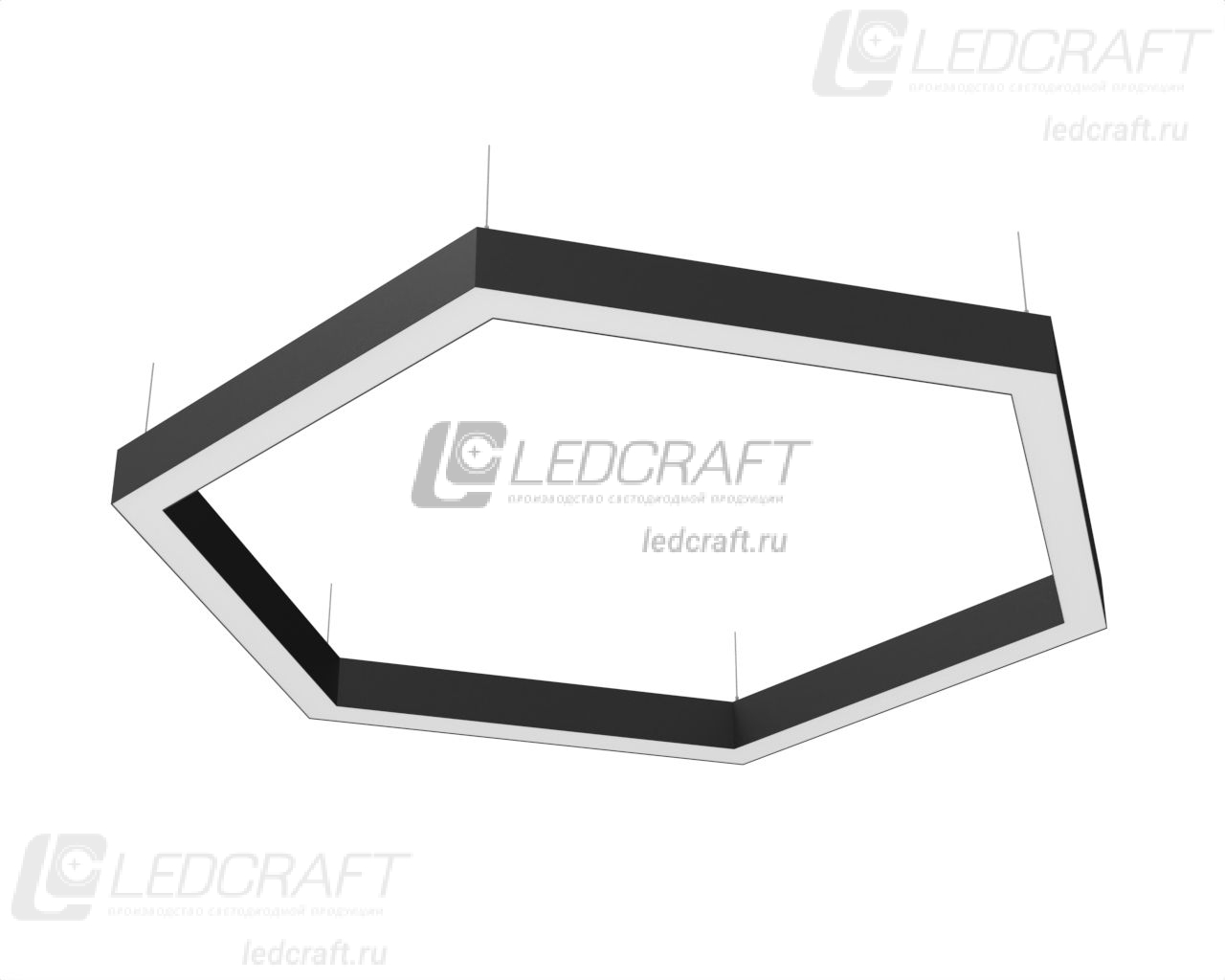 Шестигранный профильный контурный светодиодный светильник LC-SHG-7050 516 Вт 2500x6 мм 4000К Опал - фото 1