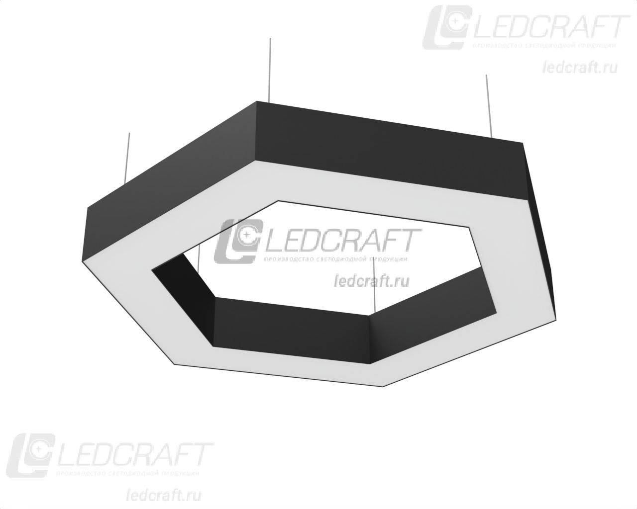 Шестигранный профильный контурный светодиодный светильник LC-SHG-7774 120 Вт 310x6 мм 6000К Опал - фото 1