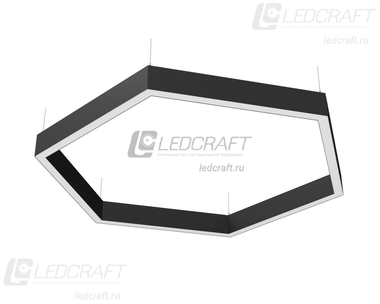 Шестигранный профильный контурный светодиодный светильник LC-SHG-9035 1008 Вт 3200x6 мм 3000К Опал - фото 1
