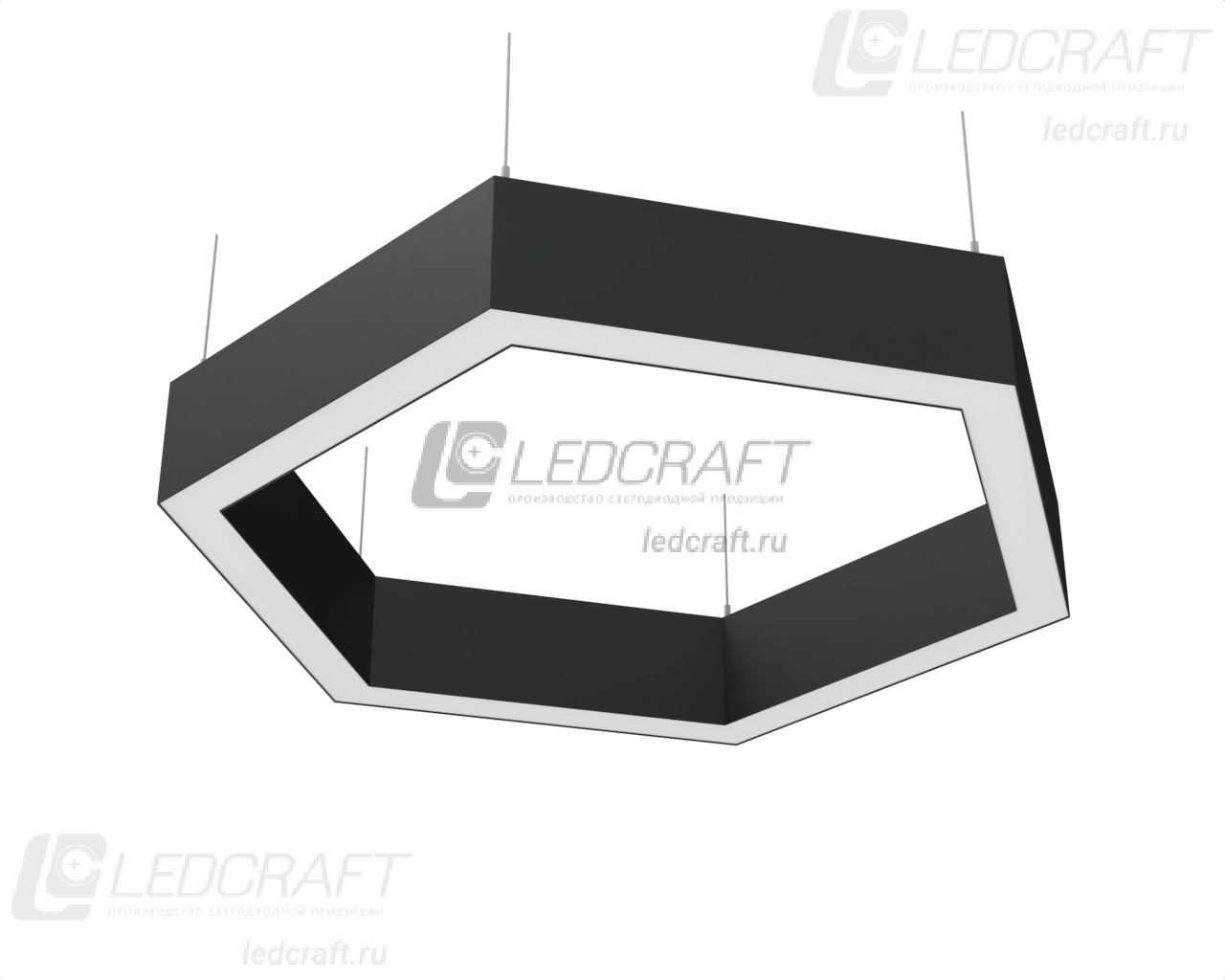 Шестигранный профильный контурный светодиодный светильник LC-SHG-9035 60 Вт 310x6 мм 3000К Опал - фото 1