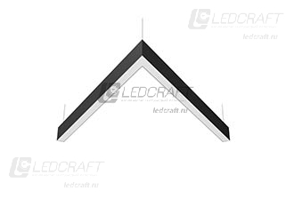 V-образный профильный контурный светодиодный светильник LC-VOB-6735 120 Вт 1700x1700 мм 6000К Опал - фото 1
