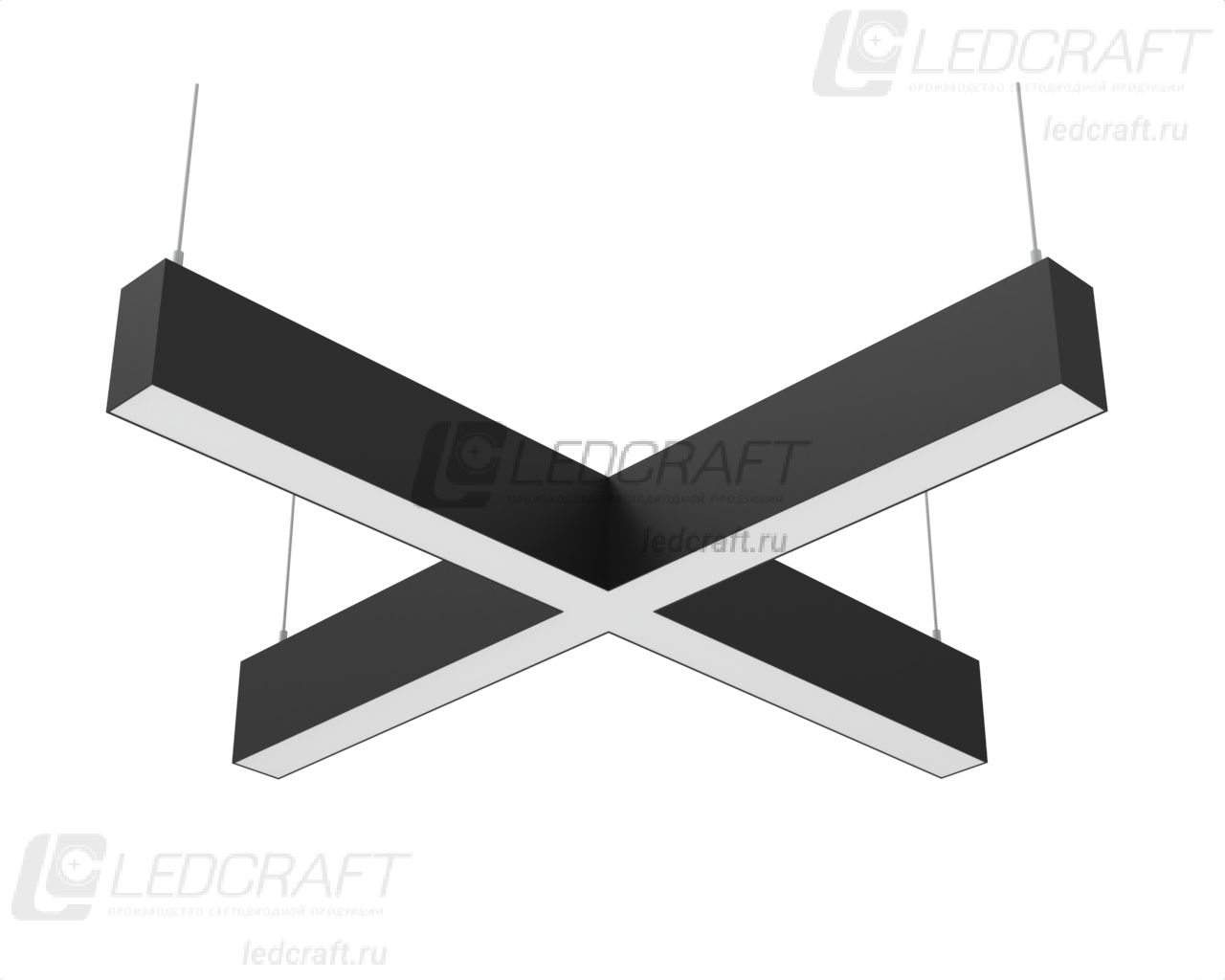 X-образный профильный контурный светодиодный светильник LC-XOB-6735 120 Вт 600x600 мм 4000К Опал - фото 1