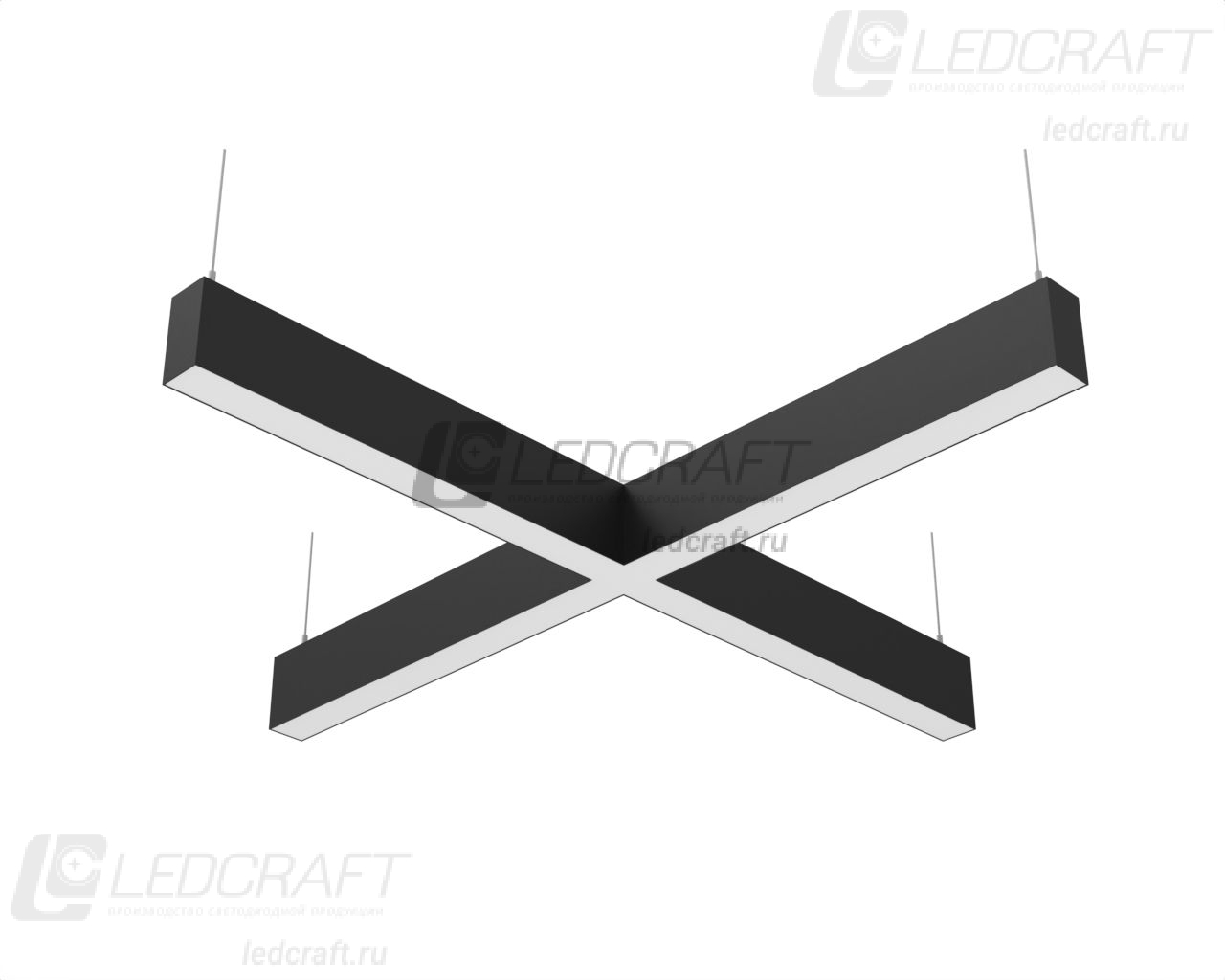 X-образный профильный контурный светодиодный светильник LC-XOB-6735 252 Вт 1200x1200 мм 3000К Опал - фото 1