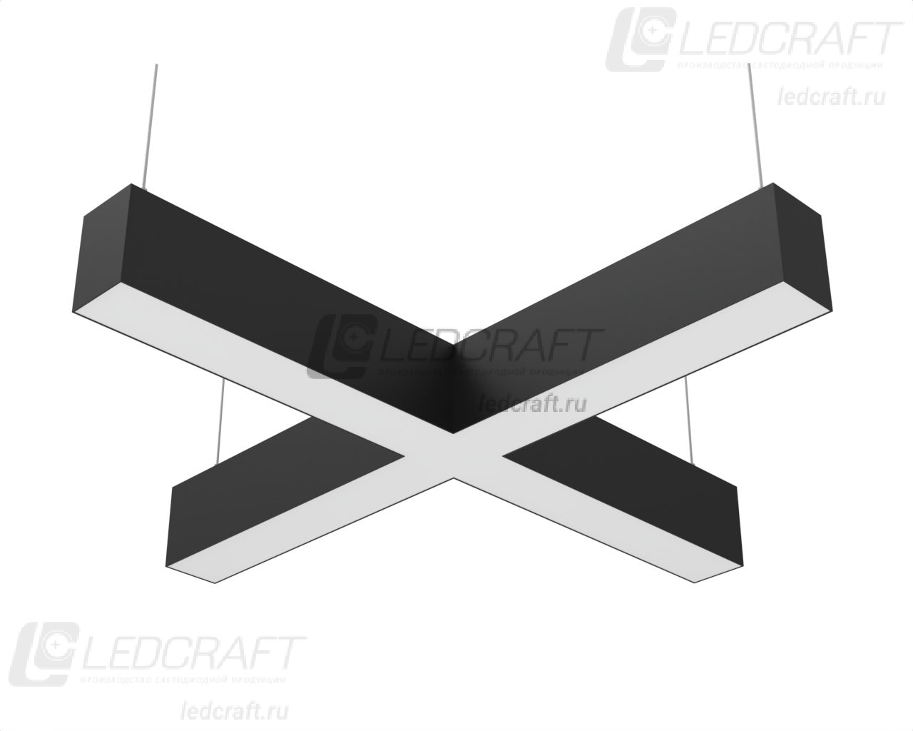 X-образный профильный контурный светодиодный светильник LC-XOB-7050 120 Вт 600x600 мм 4000К Опал - фото 1