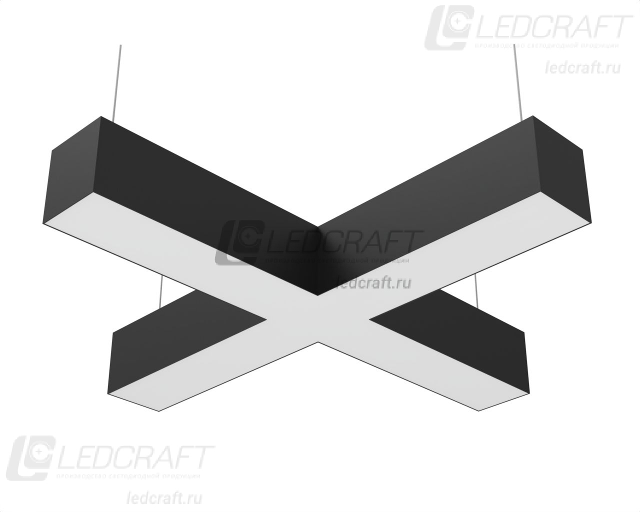 X-образный профильный контурный светодиодный светильник LC-XOB-7774 200 Вт 600x600 мм 3000К Опал - фото 1