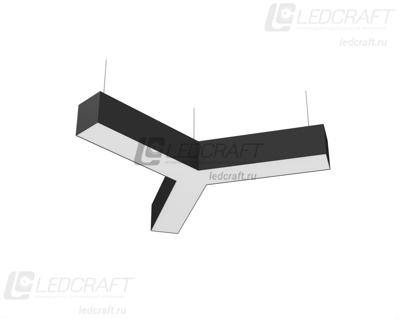 Y-образный профильный контурный светодиодный светильник LC-YOB-7774 60 Вт 310x3 мм 3000К Опал - фото 1