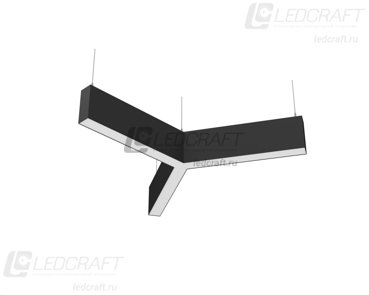 Y-образный профильный контурный cветодиодный светильник LC-YOB-9035 60 Вт 600x3 мм 4000К Опал - фото 1
